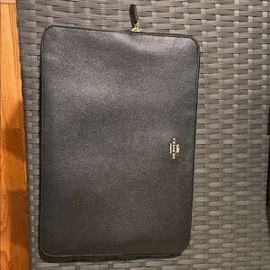 Coach leather laptop portfolio